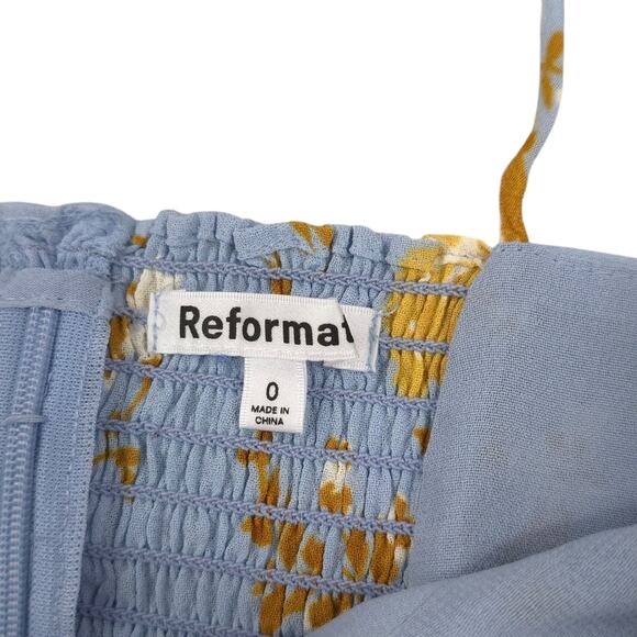 Reformation Liza Top Heavenly Floral Smocked Shirt - Picture 10 of 13